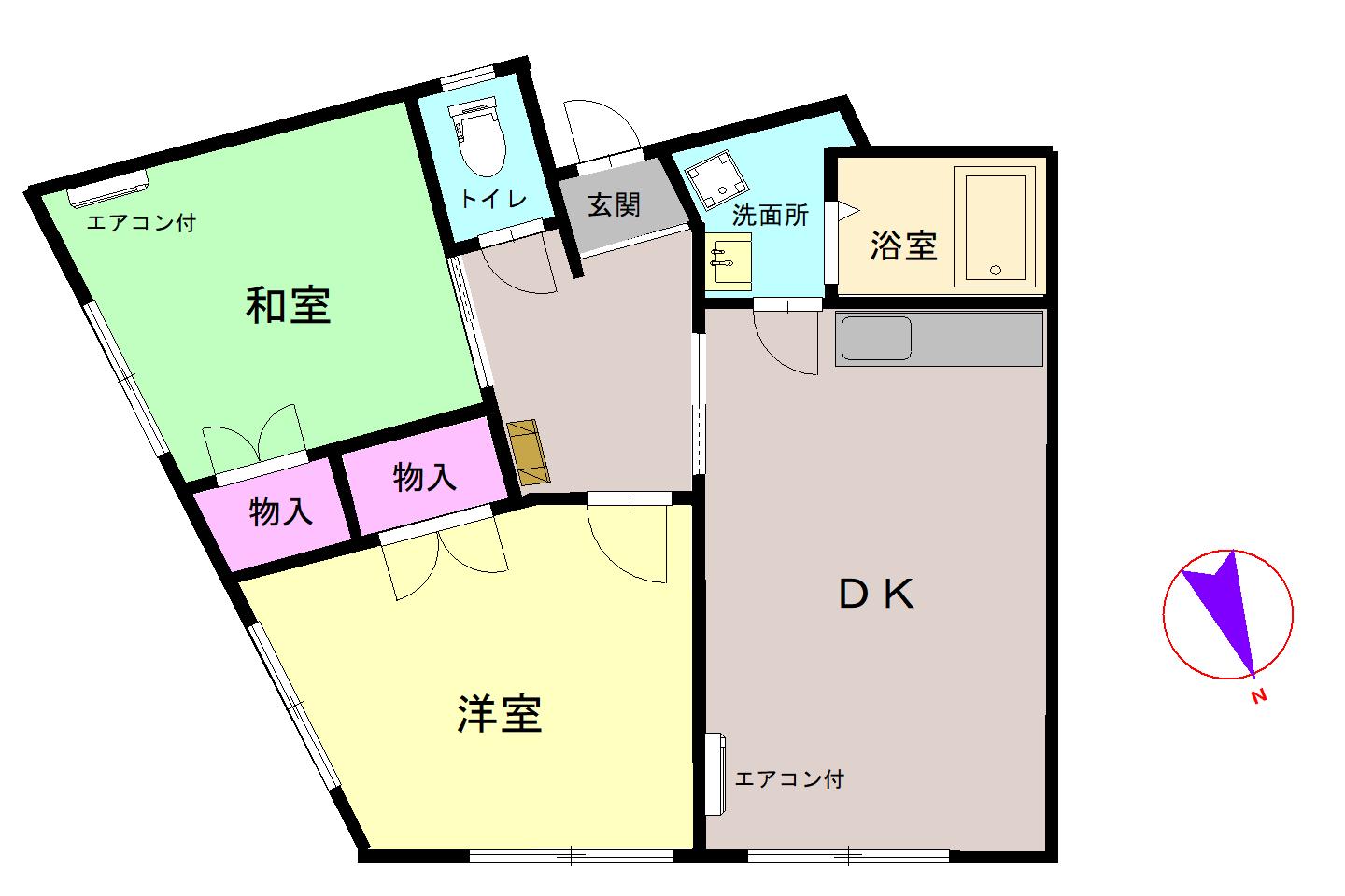 新川町鈴木ビル(2DK/3階)の間取り写真
