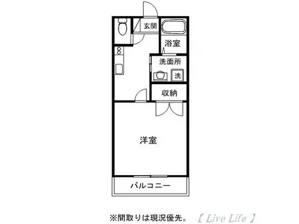 あさひコーラル(1K/1階)の間取り写真