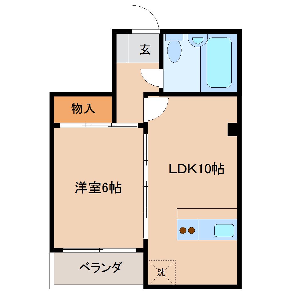 PIER辰巳(1LDK/6階)の間取り写真