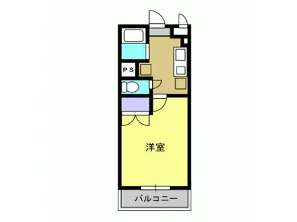 グリーン・ガレ(1K/4階)の間取り写真