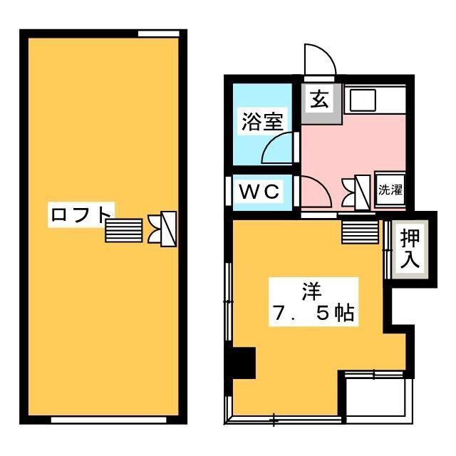 ALPHA CORE(1K/4階)の間取り写真