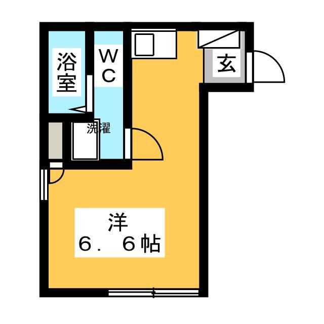 ジュネス湘南(ワンルーム/2階)の間取り写真