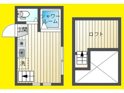 アーバンプレイス中野レジデンス(ワンルーム/2階)の間取り写真