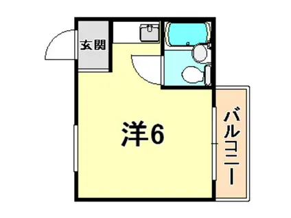 メゾン六甲(ワンルーム/4階)の間取り写真