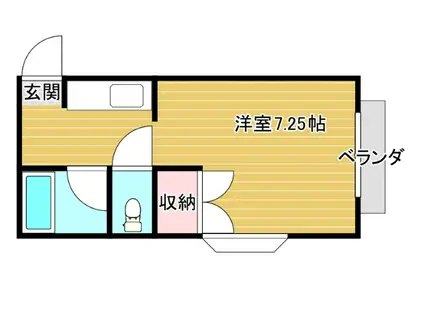 ハイネス21(ワンルーム/1階)の間取り写真