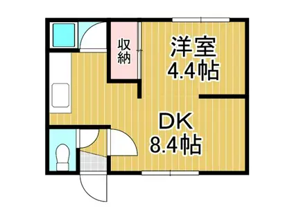 コウセイハイツI(1DK/3階)の間取り写真