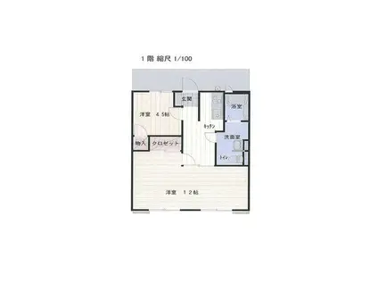 コーポエクセルI(1LDK/1階)の間取り写真