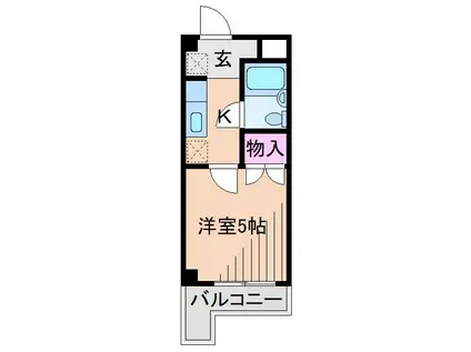 ポートKATAYAMA(1K/3階)の間取り写真