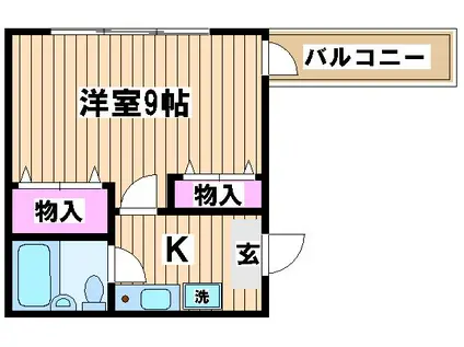 ライム武蔵野台(1K/1階)の間取り写真