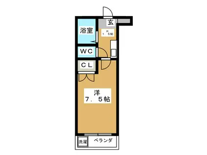 第3富士ビル(1K/3階)の間取り写真