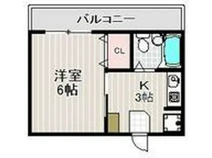 上田マンション4(1K/2階)の間取り写真