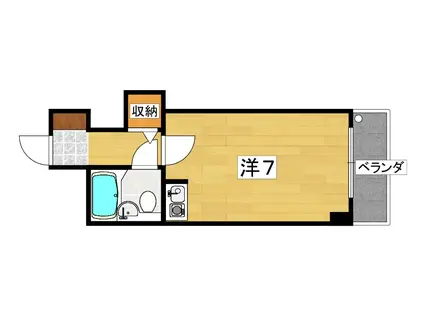シャルムメゾン香里(ワンルーム/4階)の間取り写真