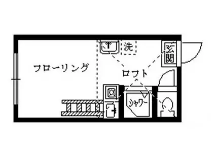 シエスタ新宿(ワンルーム/2階)の間取り写真