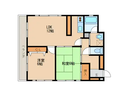 STM-1(2LDK/3階)の間取り写真