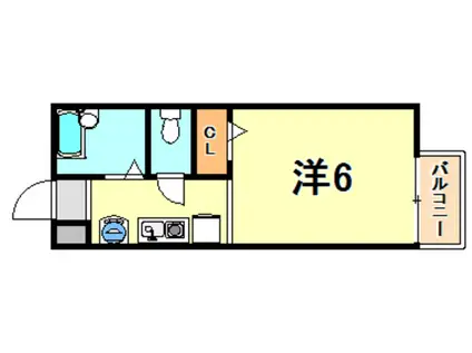 プリシェール中津(ワンルーム/1階)の間取り写真