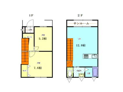エルウッド25 D棟(2LDK/1階)の間取り写真