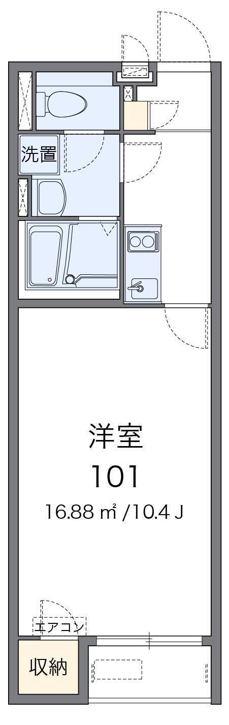 レオネクストLOL(1K/1階)の間取り写真