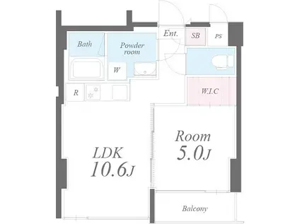 セイワ南堀江リバ-レジデンスイースト(1LDK/3階)の間取り写真