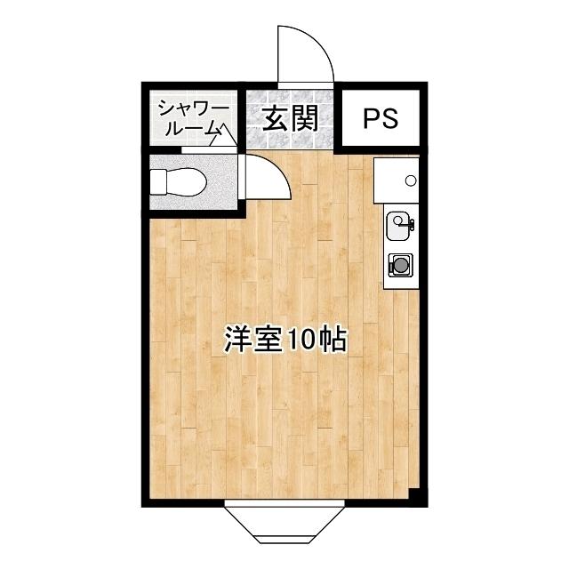静鉄音羽ビル(ワンルーム/3階)の間取り写真