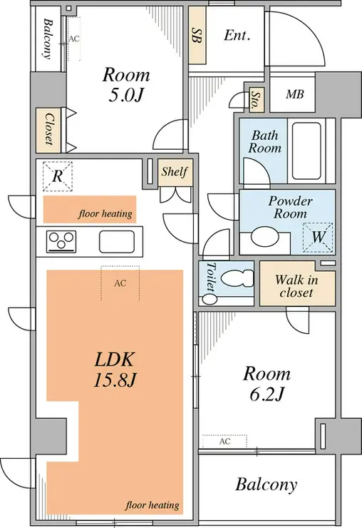 グランドメゾン白金・三光坂 7階階 間取り
