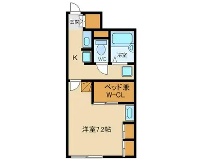 レオパレス山吹(1K/1階)の間取り写真