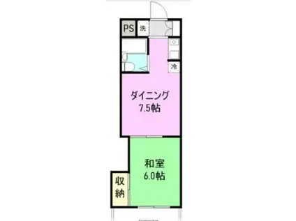 クリーンハイツ(1DK/3階)の間取り写真