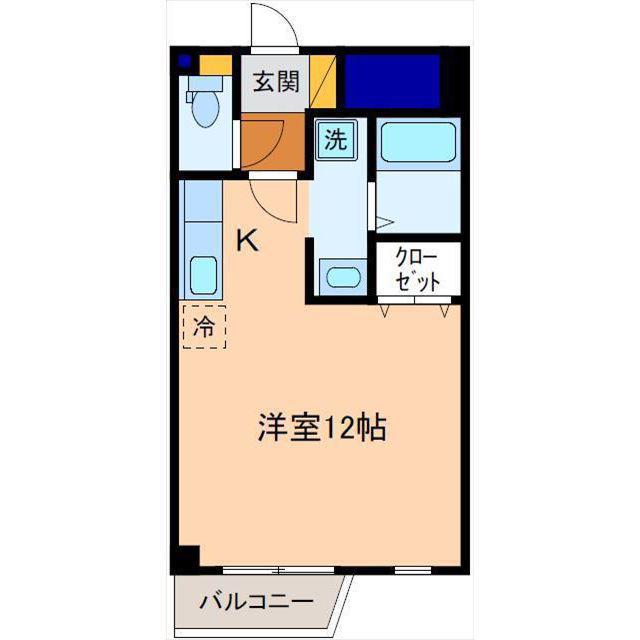 リージェントII(ワンルーム/2階)の間取り写真
