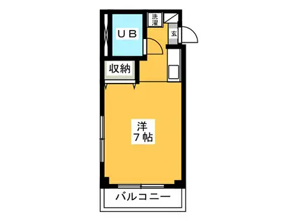 コーポラス21(ワンルーム/3階)の間取り写真