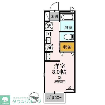 ウェルヴィラ(ワンルーム/2階)の間取り写真