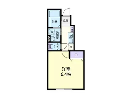 プリオール(1K/1階)の間取り写真