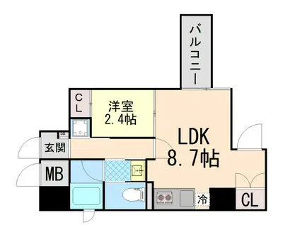 ネクストステージ神戸元町(1LDK/10階)の間取り写真