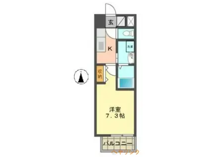 アーデン上社(1K/6階)の間取り写真