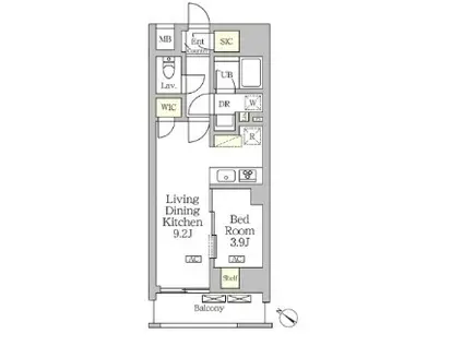 アジールコート松濤(1LDK/2階)の間取り写真
