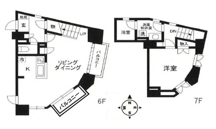 麻布十番ハイツ 6階階 間取り