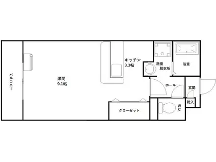 グランストークLOCO(1K/1階)の間取り写真