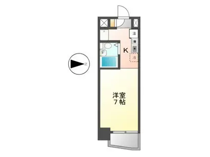 フローレンス白鳥(1K/6階)の間取り写真