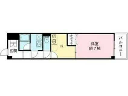 グランシャリオ名駅南(1DK/3階)の間取り写真