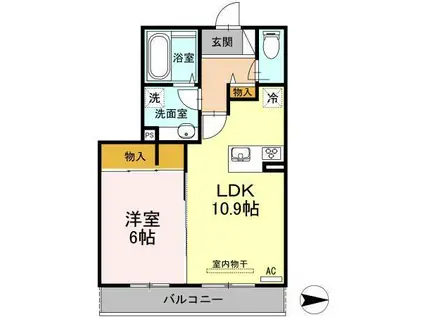 セジュールASAMI(1LDK/1階)の間取り写真