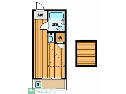 スターシェモア笹塚(ワンルーム/3階)の間取り写真