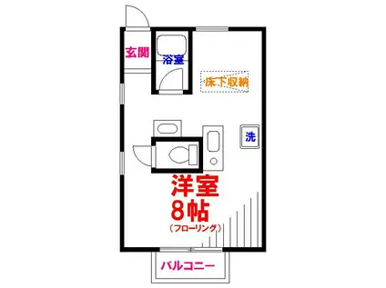 リサージュ(ワンルーム/1階)の間取り写真