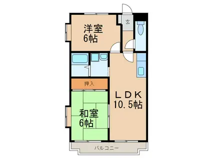 グリーンハイツ瑞穂(2LDK/2階)の間取り写真
