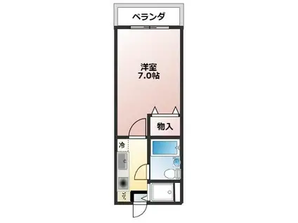 ラ・レジダンス・ド・シュペルブ(1K/1階)の間取り写真