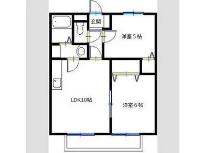 サンライフ新町(2LDK/2階)の間取り写真
