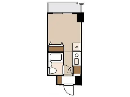 ライオンズマンション横浜大通公園第3(ワンルーム/2階)の間取り写真