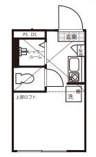 カーサマグノリア(ワンルーム/2階)の間取り写真