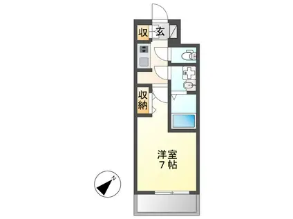 S-RESIDENCE茶屋ヶ坂(1K/3階)の間取り写真