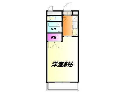 ローズパル(1K/3階)の間取り写真