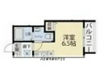 うみかぜハイツII(ワンルーム/1階)の間取り写真