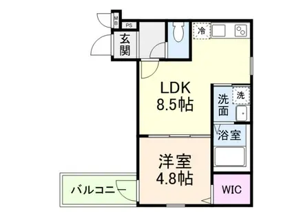 フジパレス大和田V番館(1LDK/1階)の間取り写真