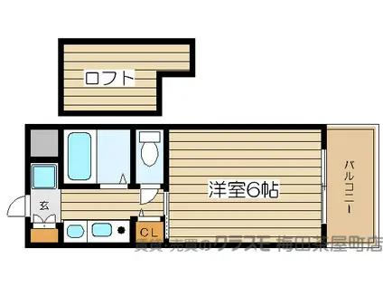 エステムコート大阪・中之島南(1K/2階)の間取り写真